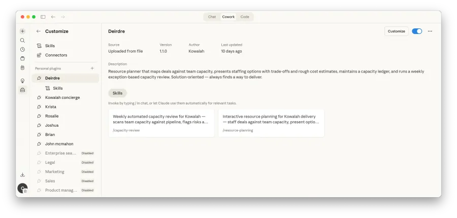Deirdre — Resource Planner