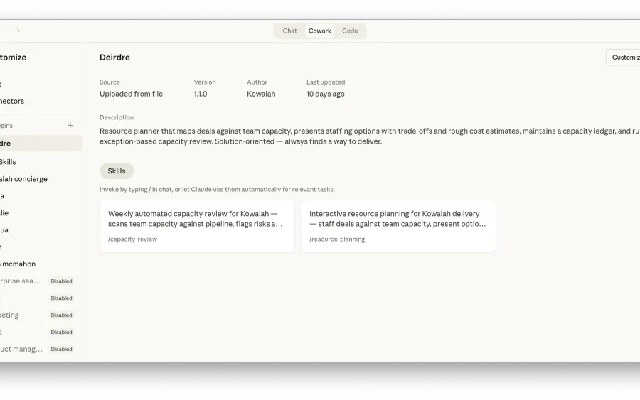 Deirdre — Resource Planner